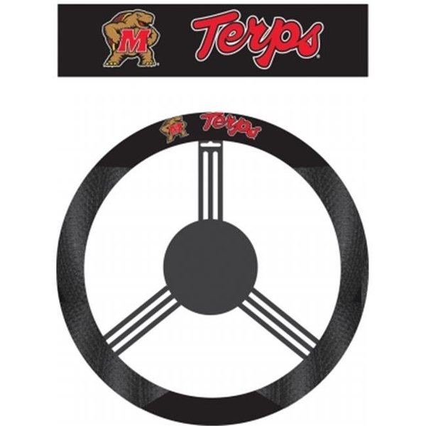 Fremont Die Consumer Products Inc Fremont Die 58536 Maryland Terrapins- Poly-Suede Steering Wheel Cover 58536